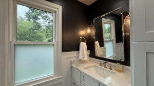 Tranquil and functional family bathroom renovation in Alexandria.